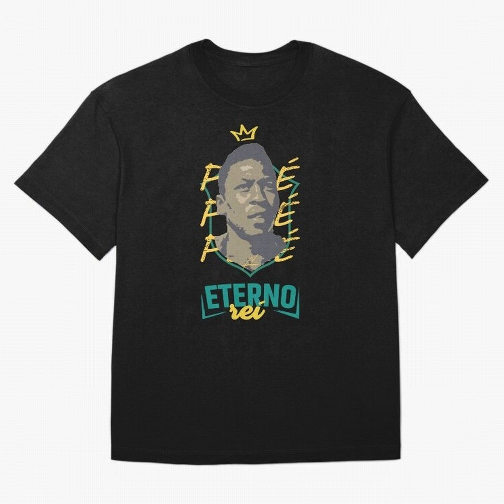 Messi and Neymar wearing a Pele t-shirt - Pel¨¦ Eterno - Pele Forever Rei Classic T-Shirt Stand Out with Spirit from FIFA World Cup 2026 Group Stage Spirit, with Brazil, Haaland, Football Passion, Legendary Performances, Festival Vibes and
