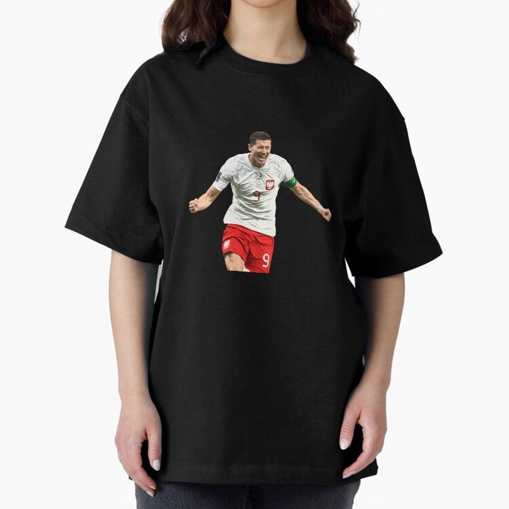 Robert Lewandowski Oversized T-Shirt Experience the Global Stage of FIFA World Cup 2026 Spirit, Highlighting Portugal, Spain and Germany, Messi, Game Day Rituals, Football Legends, Country Pride and the Road to the Final; Made for Collectors Who