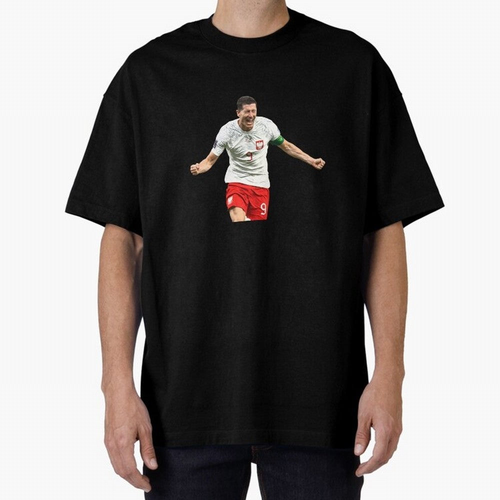 Robert Lewandowski Oversized T-Shirt Experience the Global Stage of FIFA World Cup 2026 Spirit, Highlighting Portugal, Spain and Germany, Messi, Game Day Rituals, Football Legends, Country Pride and the Road to the Final; Made for Collectors Who