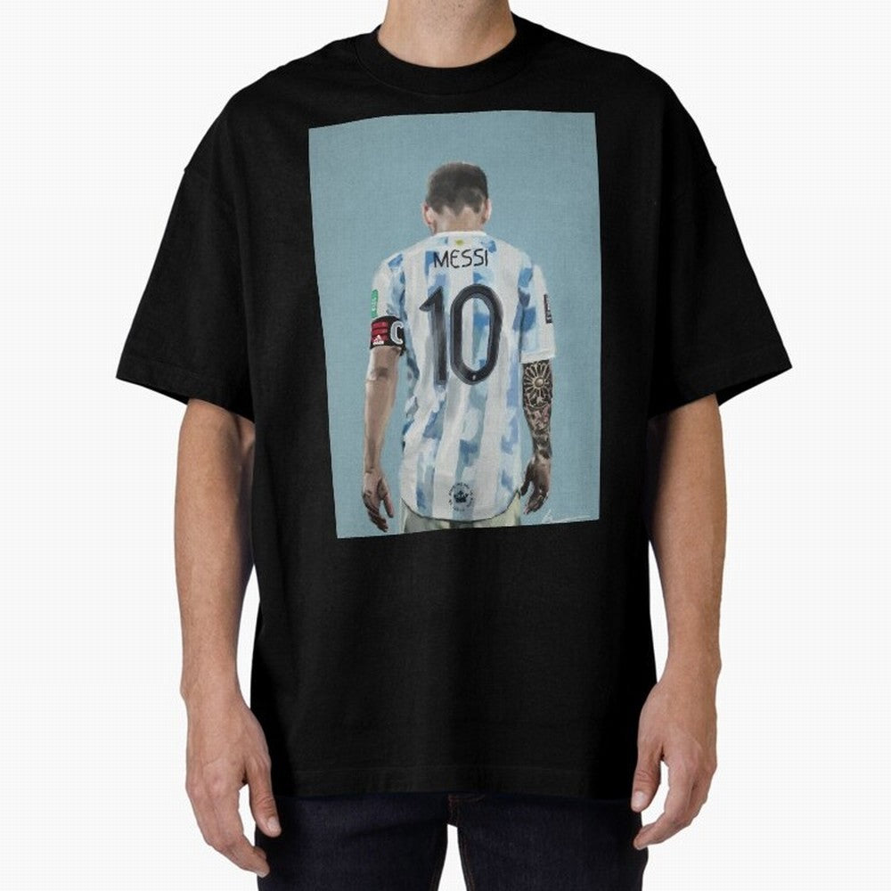 Portrait painting of Lionel Messi of Inter Miami and Argentina Classic T-Shirt Remember Iconic Moments from Match Day Hype around FIFA World Cup 2026 Group Stage, Haaland and Mbappe, England, Supporter Pride, Iconic Celebrations, Legendary Names