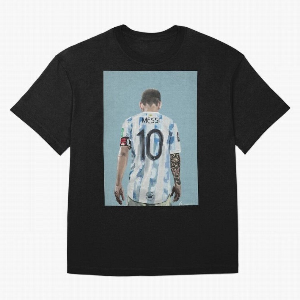 Portrait painting of Lionel Messi of Inter Miami and Argentina Classic T-Shirt Remember Iconic Moments from Match Day Hype around FIFA World Cup 2026 Group Stage, Haaland and Mbappe, England, Supporter Pride, Iconic Celebrations, Legendary Names