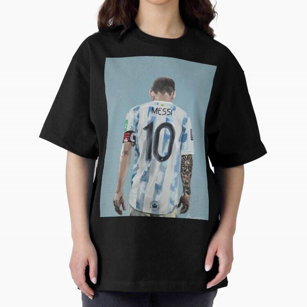 Portrait painting of Lionel Messi of Inter Miami and Argentina Classic T-Shirt Remember Iconic Moments from Match Day Hype around FIFA World Cup 2026 Group Stage, Haaland and Mbappe, England, Supporter Pride, Iconic Celebrations, Legendary Names