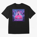 Inter Miami? Football Legend Messi Cyberpunk Retro Futurist Design (Version 2) Classic T-Shirt Show Your Stadium Side during FIFA World Cup 2026 Group Stage for Fans of Messi and Argentina, France and Brazil, Bringing Champion Mindset, Group Stage