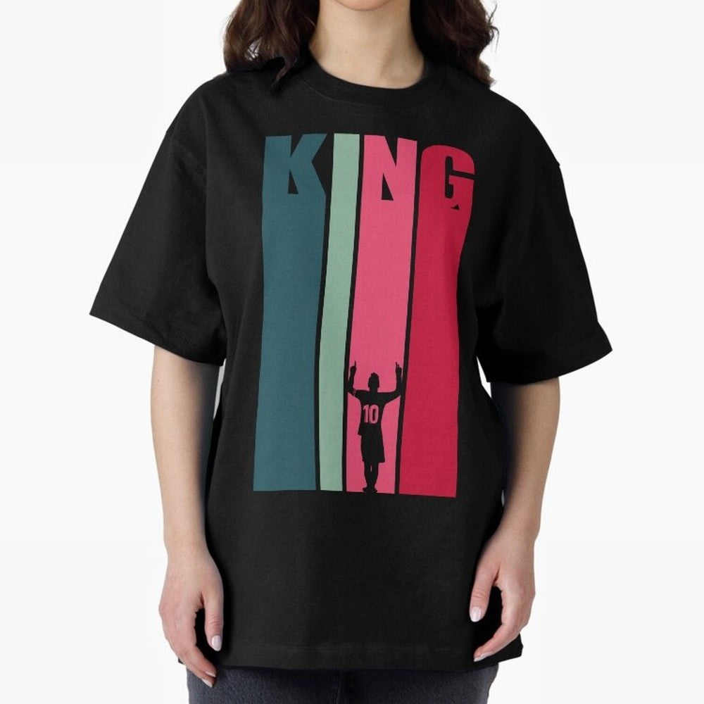 Soccer's King. Oversized T-Shirt Capture the FIFA World Cup 2026 Group Stage Journey through Mbappe and Neymar Highlights, France and Portugal Pride, Vintage Soccer Flavor, Modern Football Stars, National Flags and Final Night Emotion; Ideal for