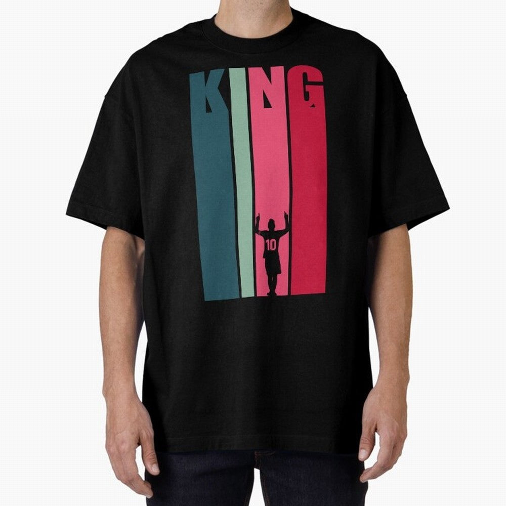 Soccer's King. Oversized T-Shirt Capture the FIFA World Cup 2026 Group Stage Journey through Mbappe and Neymar Highlights, France and Portugal Pride, Vintage Soccer Flavor, Modern Football Stars, National Flags and Final Night Emotion; Ideal for