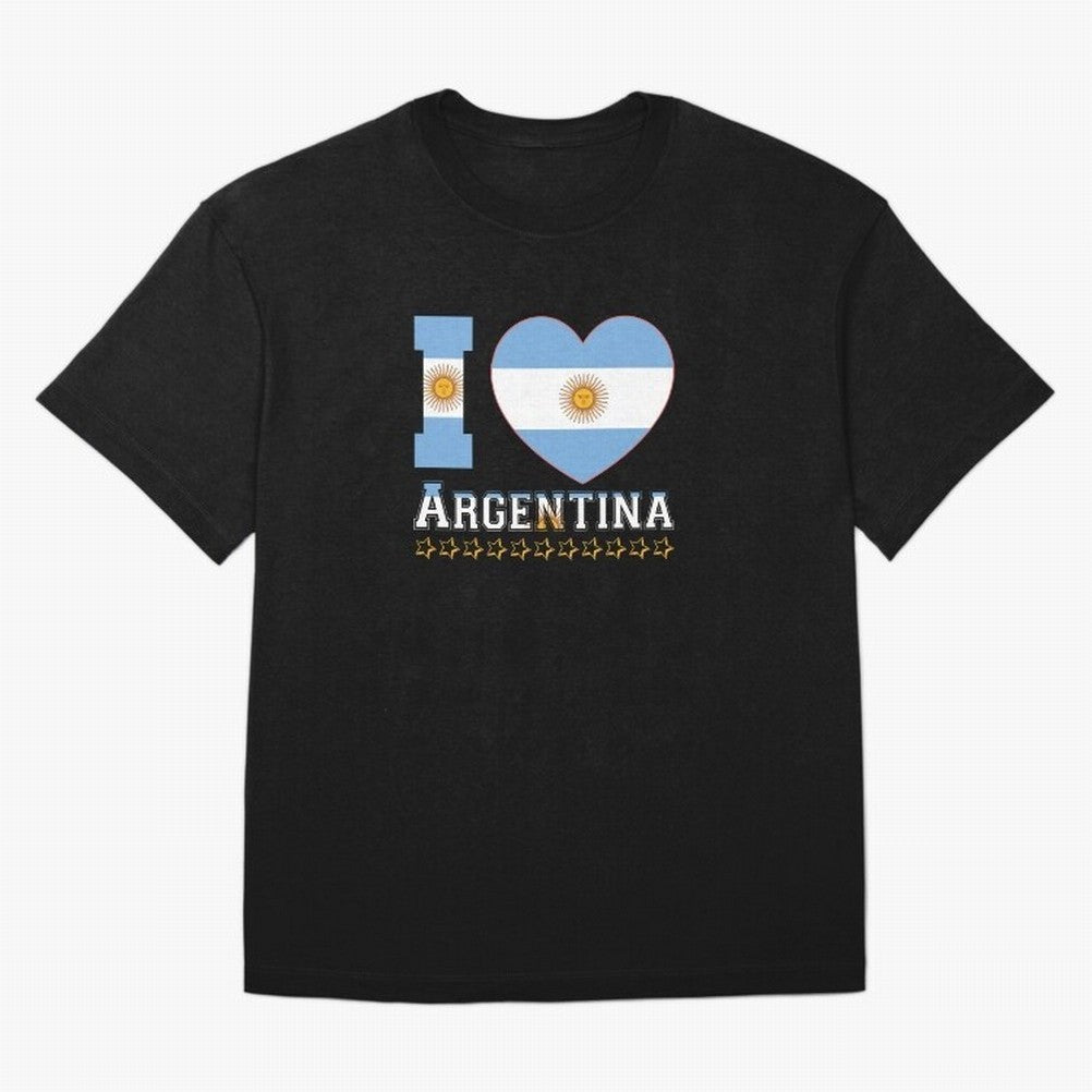 I love Argentina Classic T-Shirt Stand Out with Spirit from Match Day Hype around FIFA World Cup 2026, Messi and Cristiano Ronaldo, France and Portugal, Global Supporter Spirit, Legendary Goals, National Colors and Tournament Celebration; Ideal for