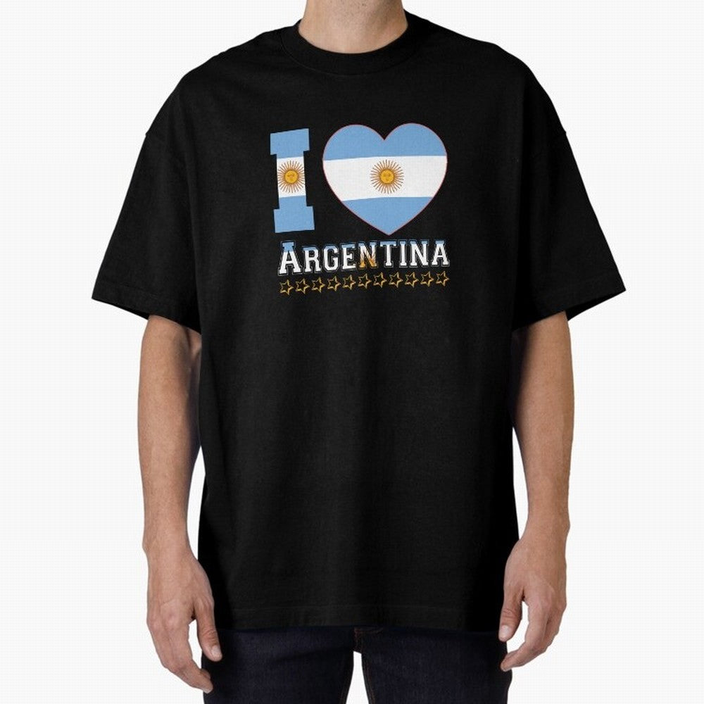 I love Argentina Classic T-Shirt Stand Out with Spirit from Match Day Hype around FIFA World Cup 2026, Messi and Cristiano Ronaldo, France and Portugal, Global Supporter Spirit, Legendary Goals, National Colors and Tournament Celebration; Ideal for