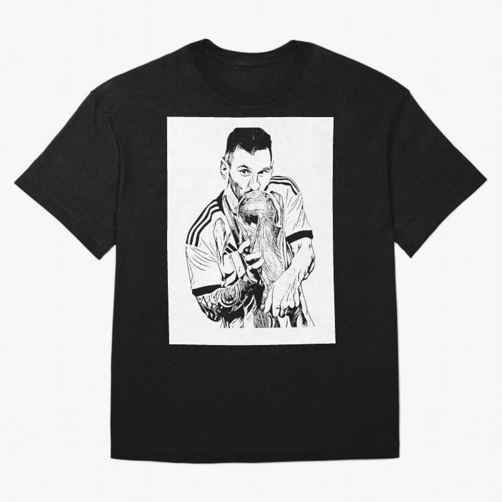 Drawing Leo Messi Classic T-Shirt Celebrate the Road through the FIFA World Cup 2026 Journey through Haaland Highlights, Netherlands Pride, Global Supporter Spirit, Legendary Goals, National Colors and Tournament Celebration; Perfect for Supporters
