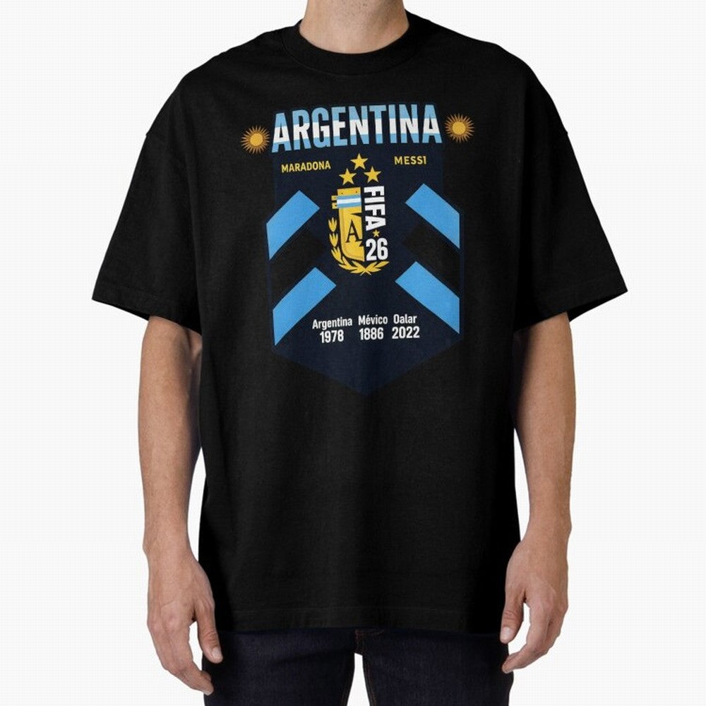 Argentina Football Champions Legacy Badge Design Active T-Shirt Show Support during FIFA World Cup 2026 Spirit, with Argentina and Brazil, Neymar, Haaland and Cristiano Ronaldo, Retro Football Energy, Iconic Rivalries, Trophy Chase Drama and