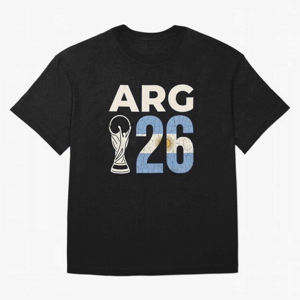Argentina Football World Cup 2026 - Vintage Arg 26 Flag Design Essential T-Shirt Honor Football Greatness during FIFA World Cup 2026 Group Stage for Fans of Neymar, Haaland and Cristiano Ronaldo and France and Portugal, Bringing Goal Celebration