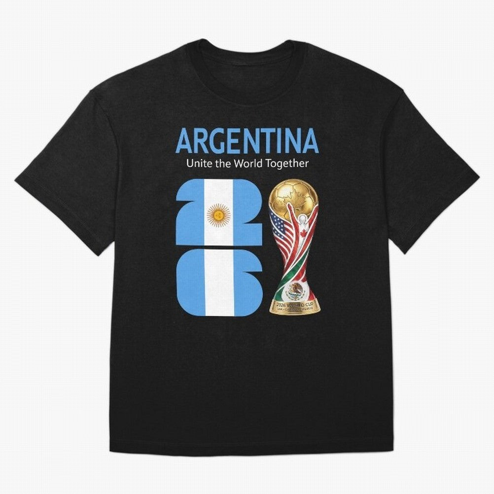 World Cup 2026, ARGENTINA Oversized T-Shirt Treasure the FIFA World Cup 2026 USA Canada Mexico Journey through Messi, CR7 and Mbappe Highlights, Spain and Netherlands Pride, Champion Mindset, Group Stage Buzz, Knockout Tension and Passionate Fan