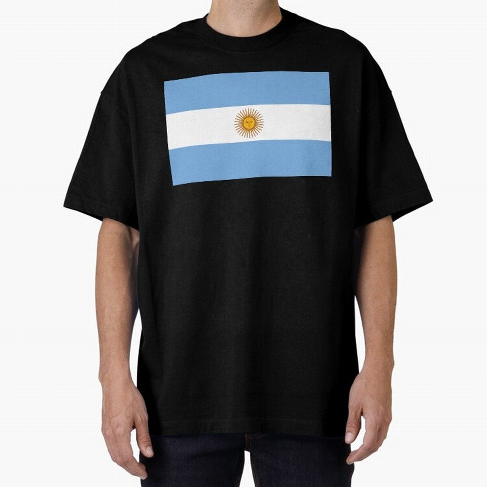 Argentina Oversized T-Shirt Carry the Dream of Match Day Hype around FIFA World Cup 2026 Group Stage, Haaland and Mbappe, Spain and Netherlands, Classic Soccer Heritage, Championship Pressure, Fan Loyalty and International Pride; Ideal for Fans Who