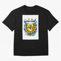 Argentina champions AFA crest gold blue soccer design Oversized T-Shirt Bring International Match Energy to FIFA World Cup 2026 Made for Neymar, Haaland and Cristiano Ronaldo, Argentina, France and Brazil Energy, Fan Favorite Moments, National Team
