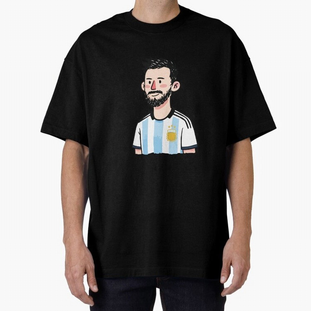 Argentina Soccer Football Player Oversized T-Shirt Bring World Football Passion into FIFA World Cup 2026 Filled with Haaland, Argentina, France and Brazil Energy, Stadium Chants, National Pride, Trophy Dreams and Unforgettable Football Memories;