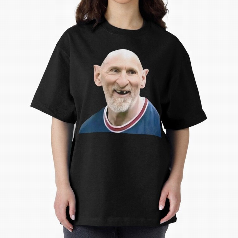 Old and Bald Messi Football Meme Oversized T-Shirt Follow the Road to FIFA World Cup 2026 Spirit, Inspired by Argentina, France and Brazil, Neymar, Haaland and Cristiano Ronaldo, Football Passion, Legendary Performances, Festival Vibes and