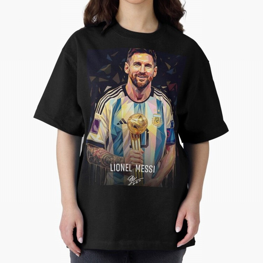 Leonie Messi M10 Football Soccer Player Champion Trophy Glory Classic T-Shirt Carry the Dream of Global Football Passion for FIFA World Cup 2026 Group Stage, Filled with CR7, Spain, Global Supporter Spirit, Legendary Goals, National Colors and