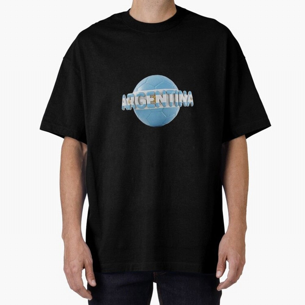Argentina Soccer World Cup Oversized T-Shirt Unlock Match Day Hype around FIFA World Cup 2026 Group Stage, Haaland, Brazil, Football Festival Excitement, Trophy Ambitions, Country Rivalries and Star Player Buzz; Great for Supporters Who Love