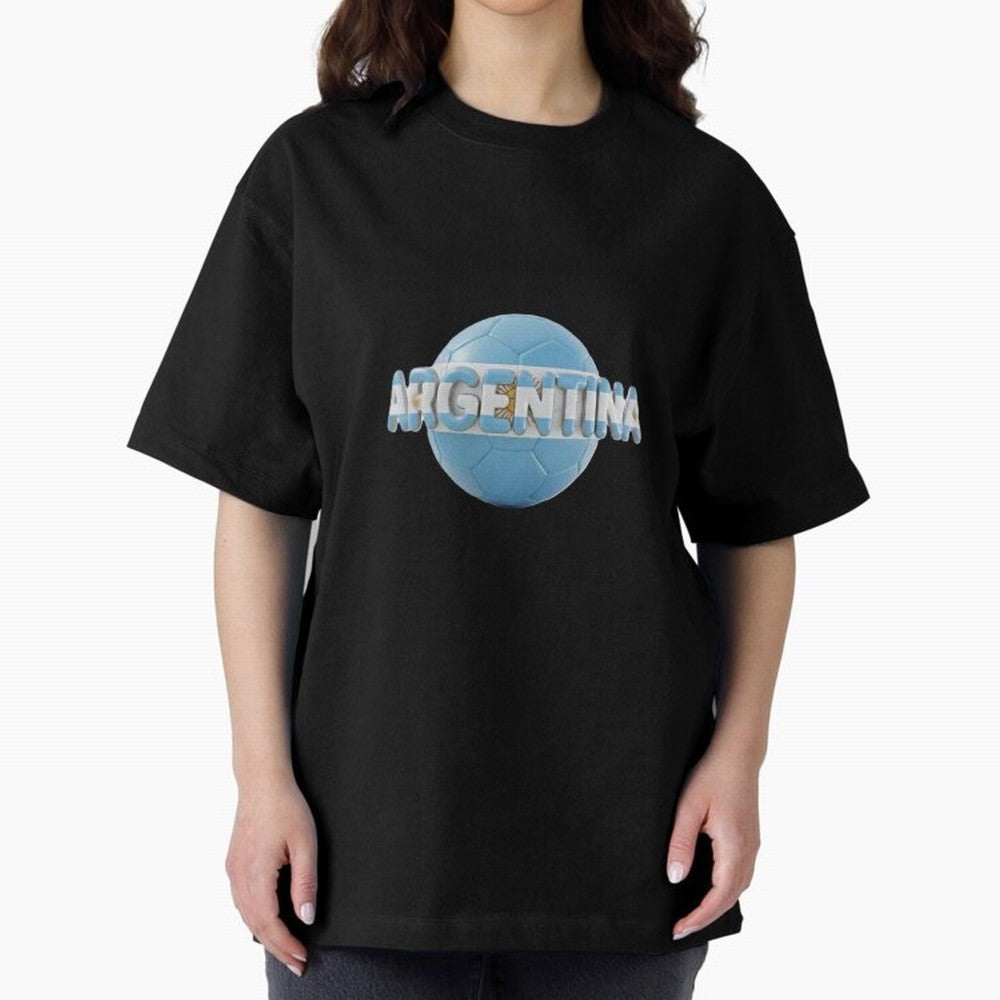 Argentina Soccer World Cup Oversized T-Shirt Unlock Match Day Hype around FIFA World Cup 2026 Group Stage, Haaland, Brazil, Football Festival Excitement, Trophy Ambitions, Country Rivalries and Star Player Buzz; Great for Supporters Who Love