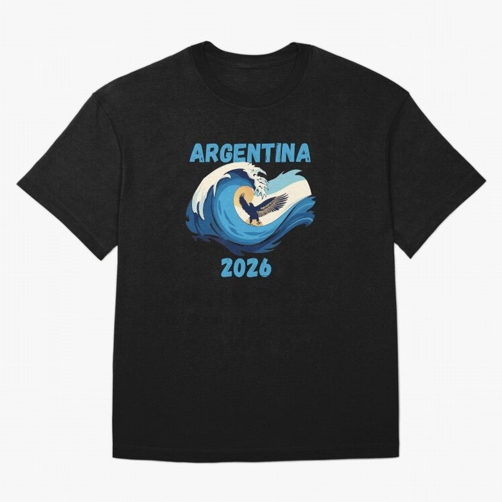 Camiseta y Calcoman¨ªa Argentina - Dise?o Bandera Albiceleste para Hinchas. Oversized T-Shirt Represent Fans Who Live for the FIFA World Cup 2026 Group Stage Journey through Cristiano Ronaldo, Haaland and CR7 Highlights, France Pride, Stadium