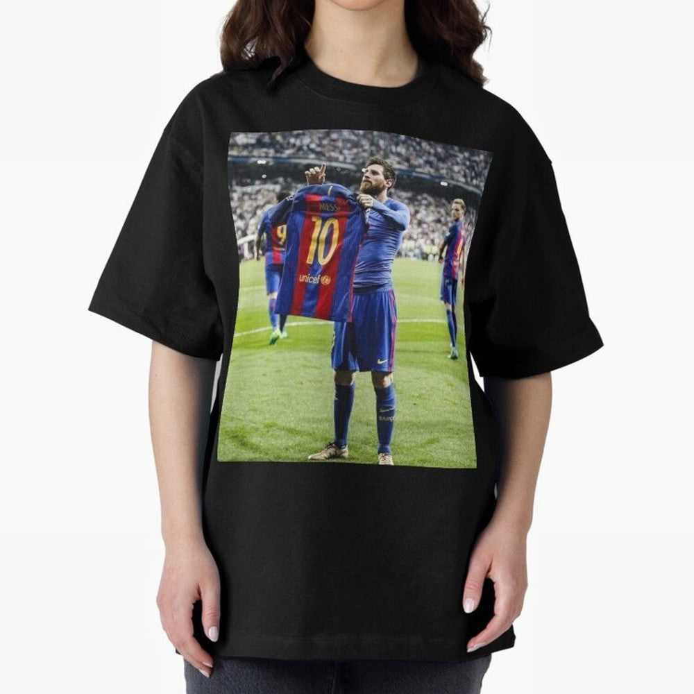 Lional Messi Poster Design Oversized T-Shirt Relive Legendary Nights from FIFA World Cup 2026 Group Stage Featuring Haaland and Mbappe, Argentina and Brazil Energy, Stadium Chants, National Pride, Trophy Dreams and Unforgettable Football Memories;
