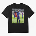 Lional Messi Poster Design Oversized T-Shirt Relive Legendary Nights from FIFA World Cup 2026 Group Stage Featuring Haaland and Mbappe, Argentina and Brazil Energy, Stadium Chants, National Pride, Trophy Dreams and Unforgettable Football Memories;