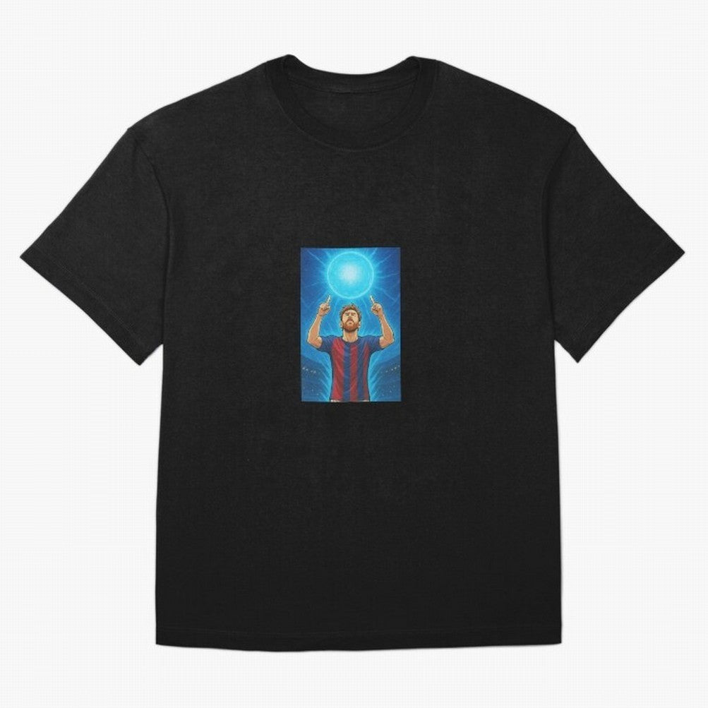 Barcelona Genkidama God Oversized T-Shirt Make Memories around Global Football Passion for FIFA World Cup 2026 Group Stage, Connected to CR7 and Messi, France, Football Passion, Legendary Performances, Festival Vibes and Supporter Community;