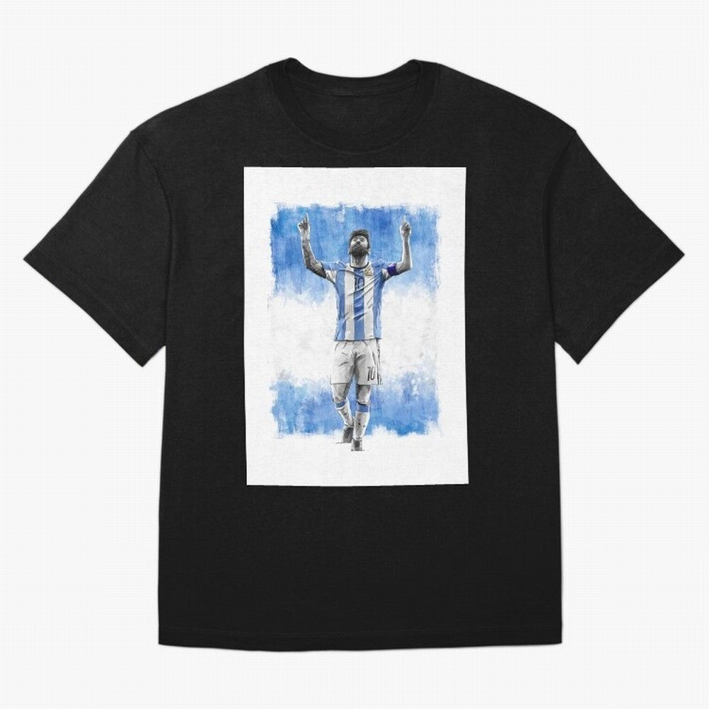 Messi Argentina Football Drawing Oversized T-Shirt Bring a Vintage Feel to FIFA World Cup 2026 Group Stage Inspired by Cristiano Ronaldo, Haaland and CR7, Germany Energy, Football History, Final Match Energy, Crowd Noise and Once in a Lifetime