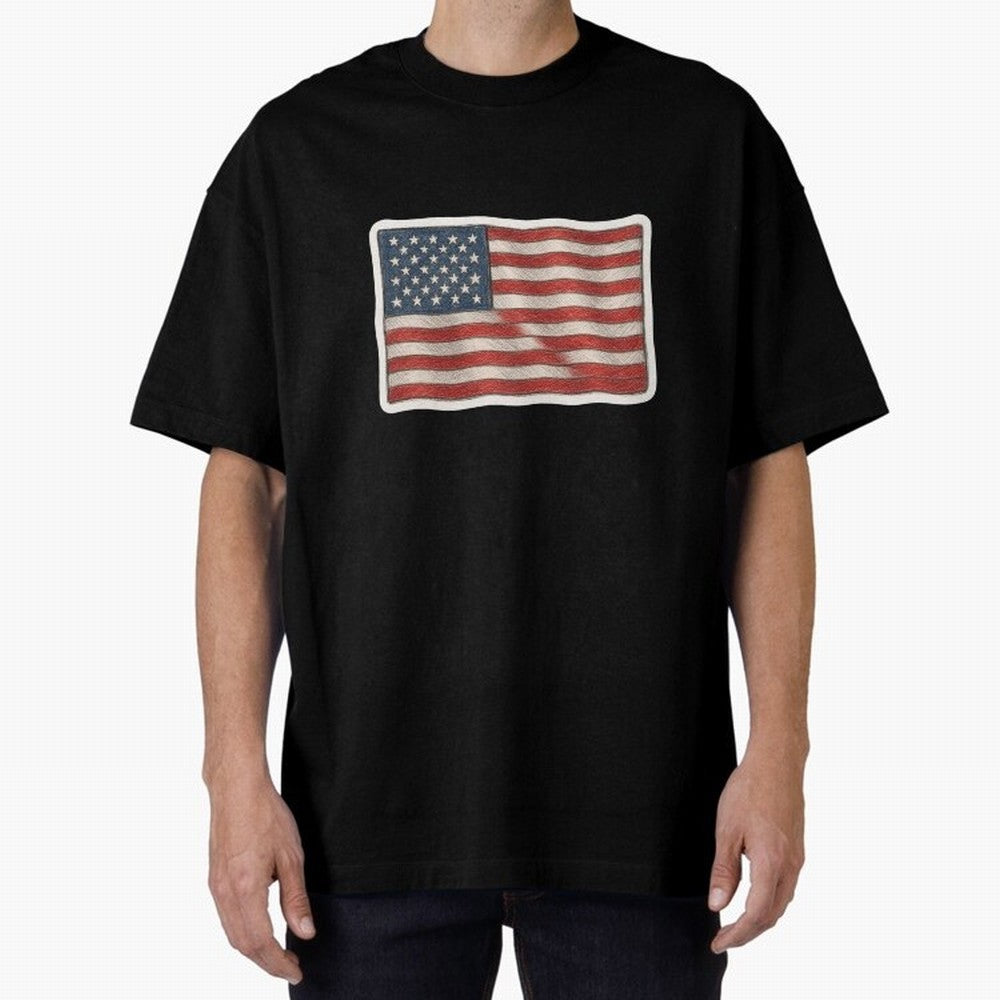 United States Flag USA Patriotic Stars and Stripes Art Classic T-Shirt Celebrate Classic Football Spirit in Match Day Hype around FIFA World Cup 2026 USA Canada Mexico, Mbappe, Brazil, Classic Soccer Heritage, Championship Pressure, Fan Loyalty and
