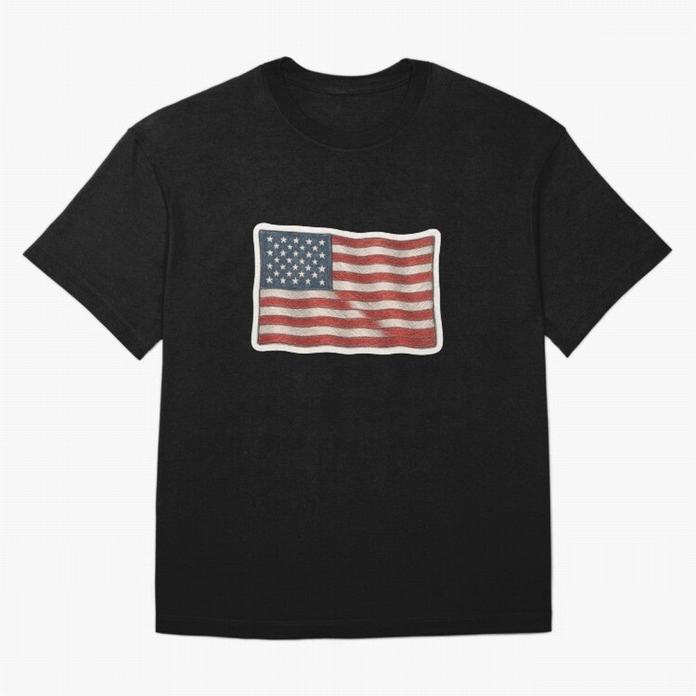 United States Flag USA Patriotic Stars and Stripes Art Classic T-Shirt Celebrate Classic Football Spirit in Match Day Hype around FIFA World Cup 2026 USA Canada Mexico, Mbappe, Brazil, Classic Soccer Heritage, Championship Pressure, Fan Loyalty and