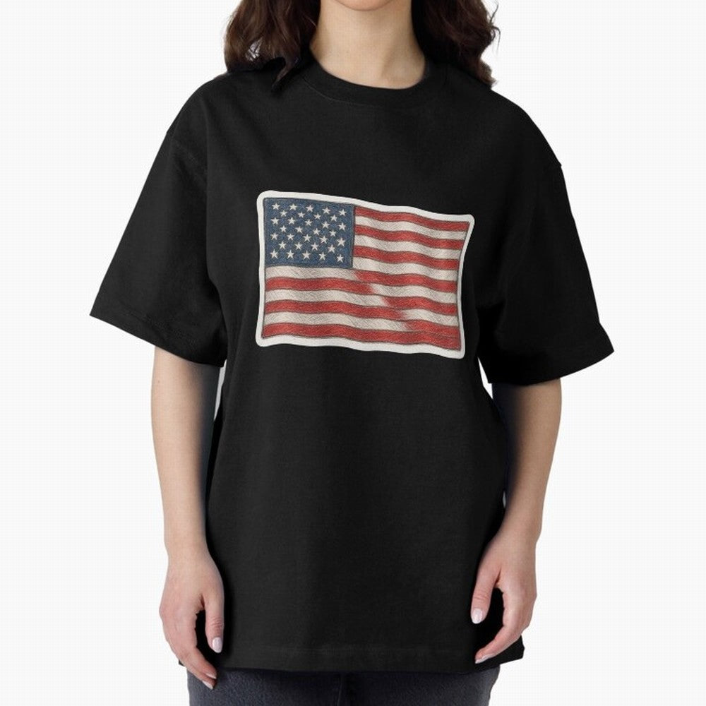 United States Flag USA Patriotic Stars and Stripes Art Classic T-Shirt Celebrate Classic Football Spirit in Match Day Hype around FIFA World Cup 2026 USA Canada Mexico, Mbappe, Brazil, Classic Soccer Heritage, Championship Pressure, Fan Loyalty and