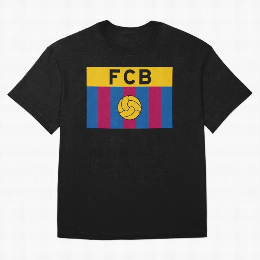 FCB FLAG Classic T-Shirt Back the Journey through Match Day Hype around FIFA World Cup 2026 USA Canada Mexico, Messi and Cristiano Ronaldo, Netherlands, Sports Nostalgia, International Competition, Famous Players and Unforgettable Victories; Built