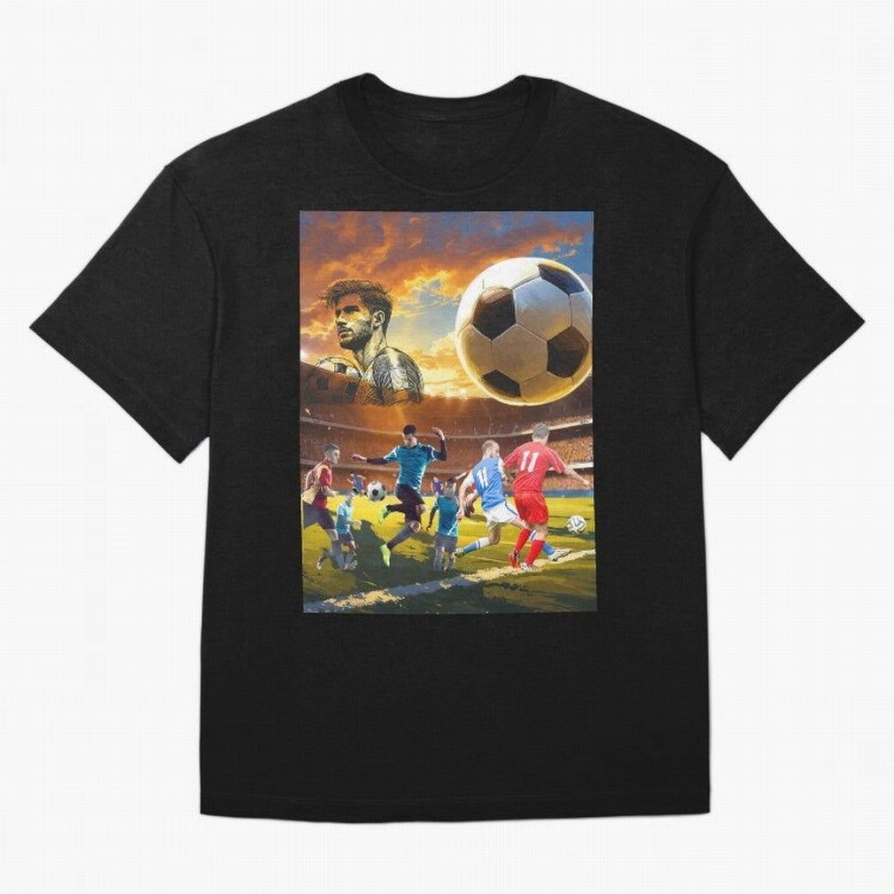 Soccer design Classic T-Shirt Celebrate the Stars of Match Day Hype around FIFA World Cup 2026 Group Stage, Mbappe and Neymar, Netherlands, Worldwide Fan Energy, Dramatic Goals, Stadium Lights and Championship Celebrations; Built for Supporters