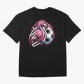 Flamingo & Soccer Fusion Classic T-Shirt Represent Football Lovers during FIFA World Cup 2026 Group Stage for Fans of Neymar and Argentina, Bringing Tournament Hype, Historic Matchups, Family Viewing Parties and Global Sports Pride; Created for