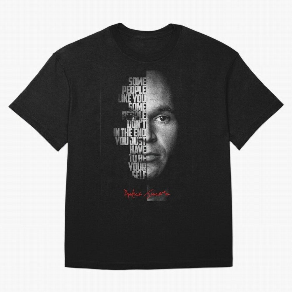 Black and white Andres Iniesta Quote. Oversized T-Shirt Join Supporters Worldwide for Global Football Passion for FIFA World Cup 2026, Inspired by Messi, Neymar and Mbappe, England, Football Passion, Legendary Performances, Festival Vibes and