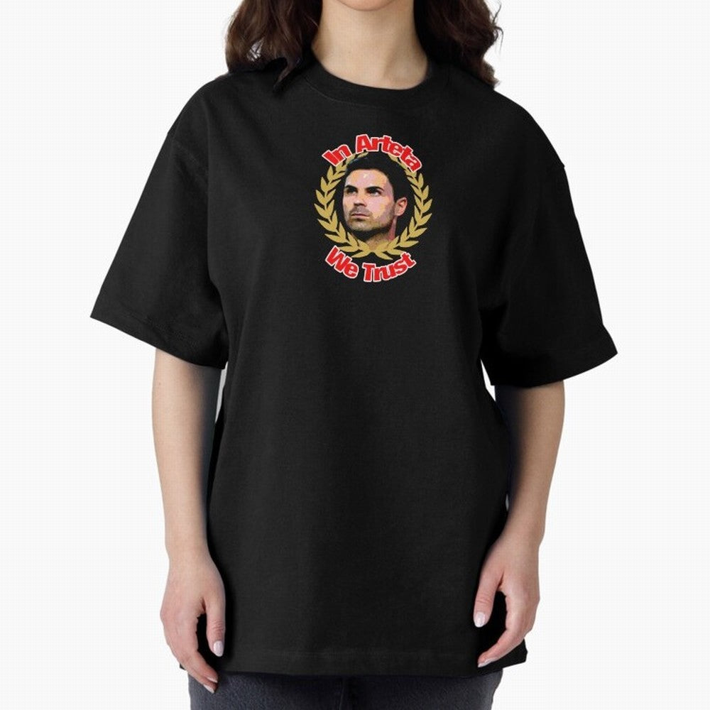 Arsenal - In Arteta We Trust Classic T-Shirt Show Support during FIFA World Cup 2026 USA Canada Mexico Spirit, Driven by Brazil, Messi and Cristiano Ronaldo, Championship Spirit, Famous Goals, Roaring Crowds and International Football Unity;