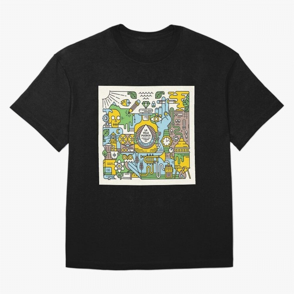 LA VELA PUERCA ROCK Oversized T-Shirt Celebrate the Stars of Global Football Passion for FIFA World Cup 2026, Connected to Haaland, Argentina, France and Brazil, Football Festival Excitement, Trophy Ambitions, Country Rivalries and Star Player