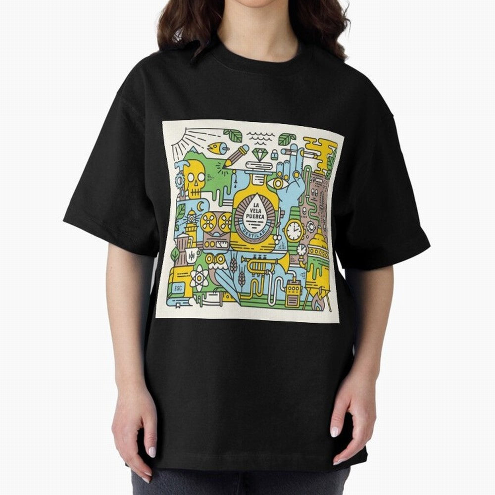 LA VELA PUERCA ROCK Oversized T-Shirt Celebrate the Stars of Global Football Passion for FIFA World Cup 2026, Connected to Haaland, Argentina, France and Brazil, Football Festival Excitement, Trophy Ambitions, Country Rivalries and Star Player