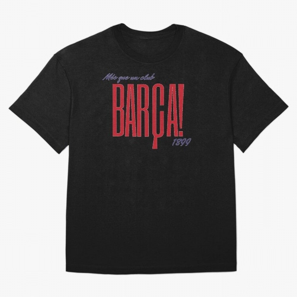 Barca Mes que un club 1899 Oversized T-Shirt Keep the Match Day Mood of FIFA World Cup 2026 for Fans of Messi, Neymar and Mbappe and Spain, Bringing Stadium Chants, National Pride, Trophy Dreams and Unforgettable Football Memories; Ideal for Fans