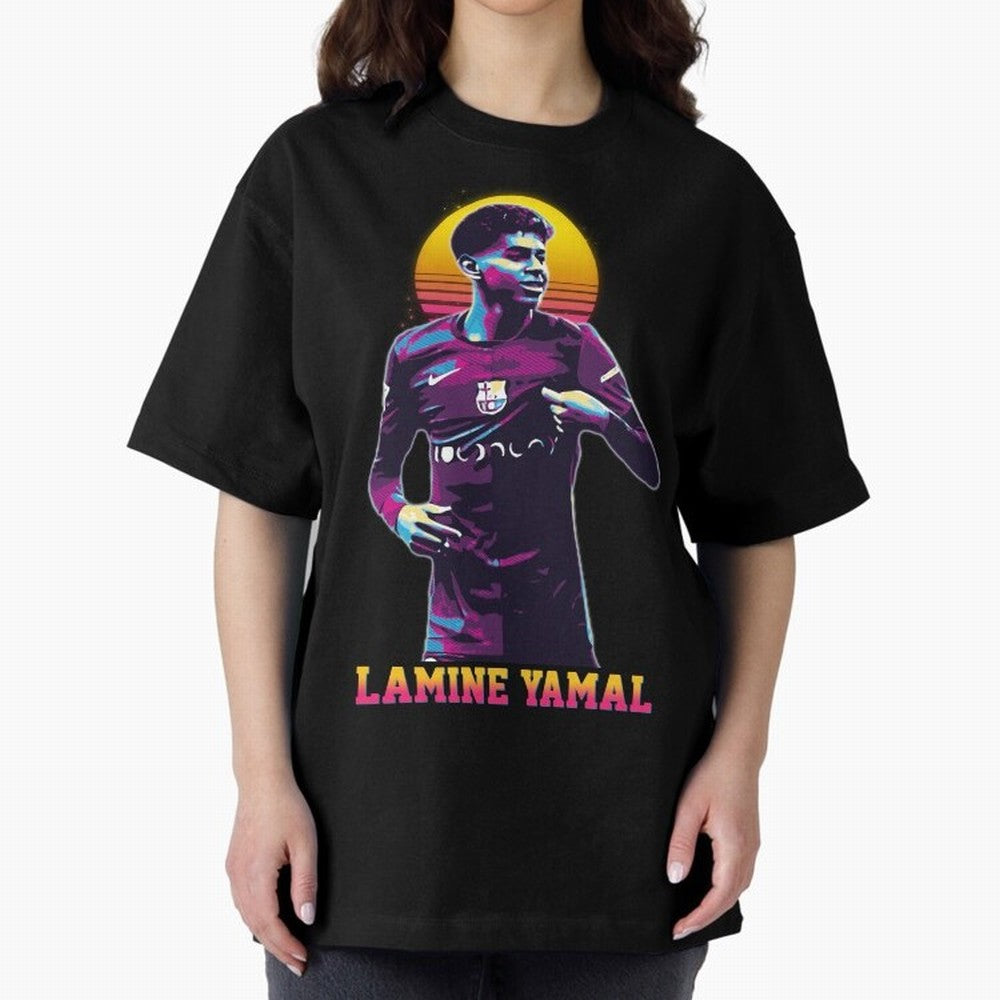 LAMINE YAMAL Oversized T-Shirt Bring World Football Passion into Match Day Hype around FIFA World Cup 2026 Group Stage, Mbappe, Portugal, Spain and Germany, Sports Nostalgia, International Competition, Famous Players and Unforgettable Victories;