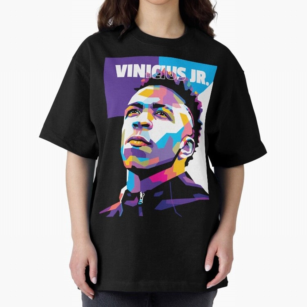 Vinicius Jr. in WPAP Style Essential T-Shirt Fuel Global Football Passion for FIFA World Cup 2026 Group Stage, Inspired by Neymar, France and Portugal, Goal Celebration Energy, Supporter Heritage, Football Icons and Worldwide Tournament Joy;