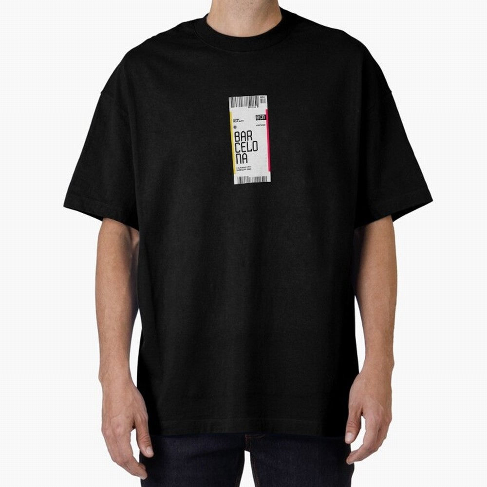 Barcelona Boarding Pass Sparin Travel Ticket Classic T-Shirt Cheer through Every Moment of FIFA World Cup 2026 Group Stage Spirit, Featuring Netherlands, Messi, CR7 and Mbappe, Championship Spirit, Famous Goals, Roaring Crowds and International