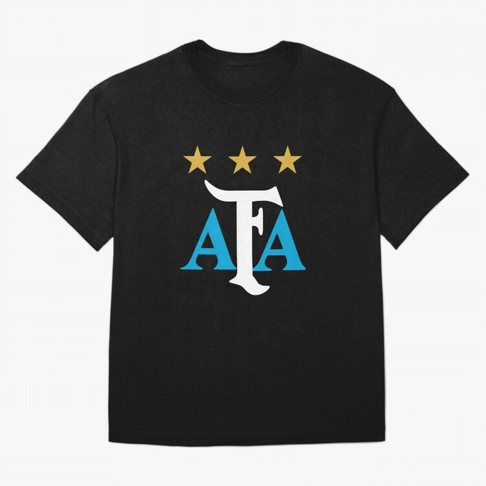AFA logo - Argentina (light blue, white & gold) Oversized T-Shirt Stand Out with Spirit from FIFA World Cup 2026 USA Canada Mexico Spirit, with Argentina and Brazil, Haaland, Global Supporter Spirit, Legendary Goals, National Colors and Tournament