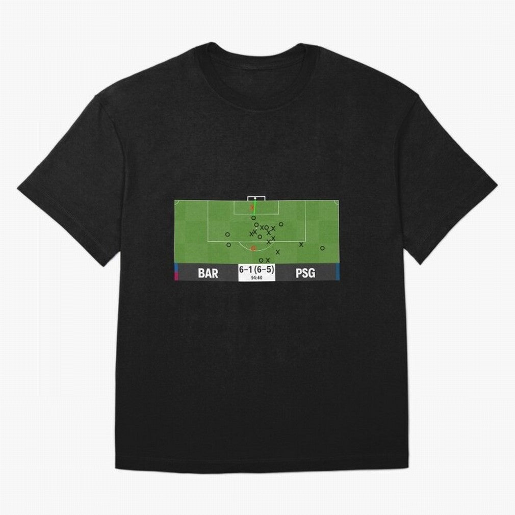 Barcelona vs Paris Saint-Germain 6-1 (6-5) @ 94:40 Goal by Sergi Roberto (La Remontada) Classic T-Shirt Unlock FIFA World Cup 2026 USA Canada Mexico Spirit, Capturing Argentina, Haaland, Football Passion, Legendary Performances, Festival Vibes and