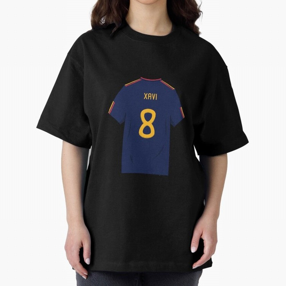 Xavi World Cup 2010 Jersey Oversized T-Shirt Enjoy the Biggest Football Party of FIFA World Cup 2026 for Fans of Messi and Cristiano Ronaldo and Brazil, Portugal and Argentina, Bringing Soccer Culture, Superstar Moments, National Team Dreams and