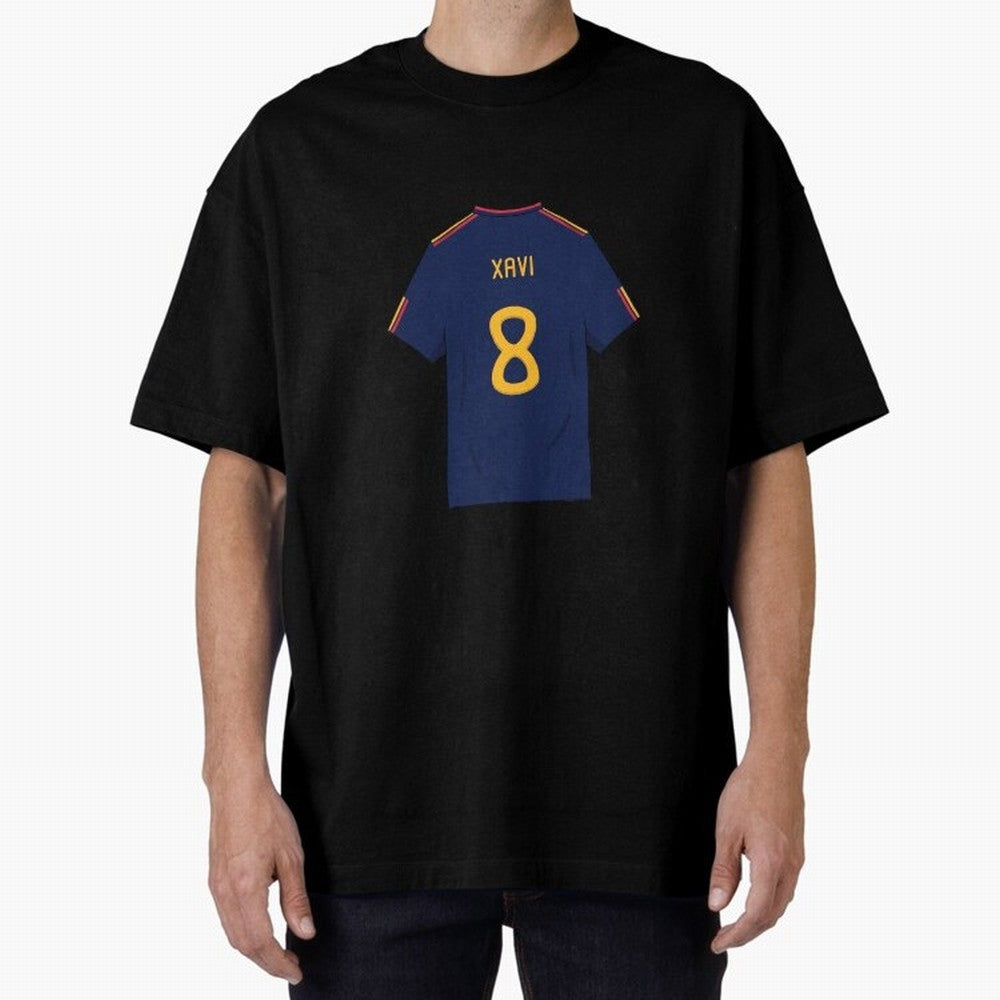 Xavi World Cup 2010 Jersey Oversized T-Shirt Enjoy the Biggest Football Party of FIFA World Cup 2026 for Fans of Messi and Cristiano Ronaldo and Brazil, Portugal and Argentina, Bringing Soccer Culture, Superstar Moments, National Team Dreams and