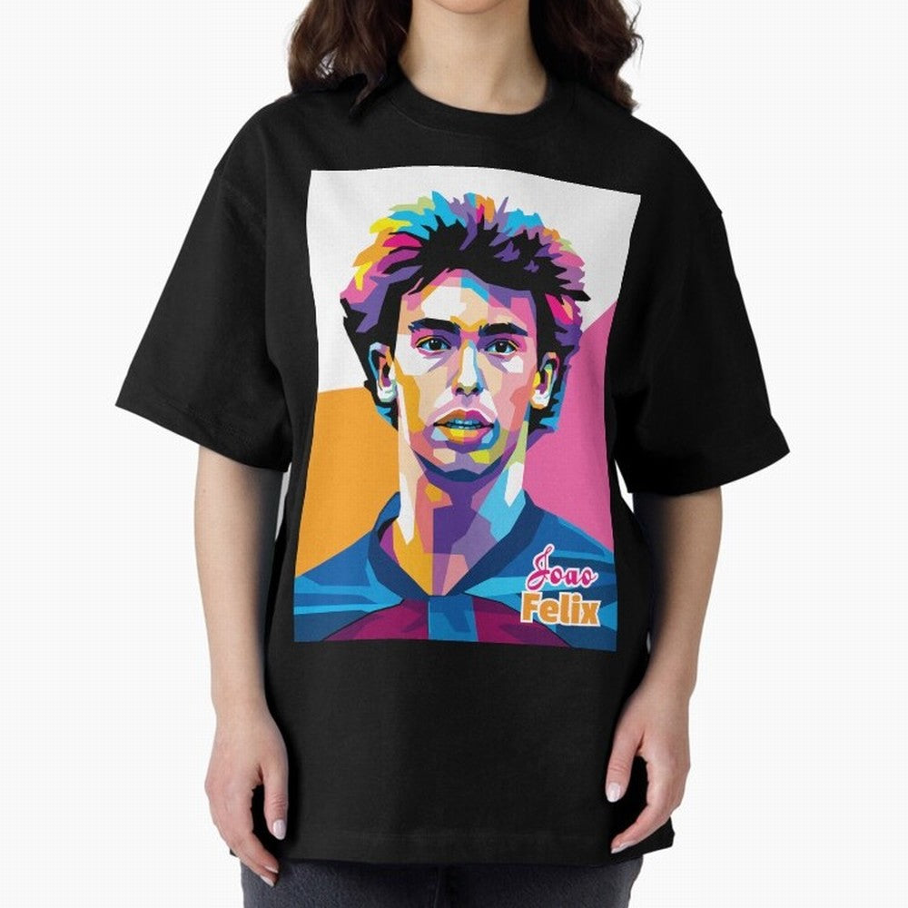 Joao Felix in WPAP Style Oversized T-Shirt Experience the Global Stage of FIFA World Cup 2026 for Fans of Mbappe and Neymar and Argentina, France and Brazil, Bringing Football History, Final Match Energy, Crowd Noise and Once in a Lifetime Moments;