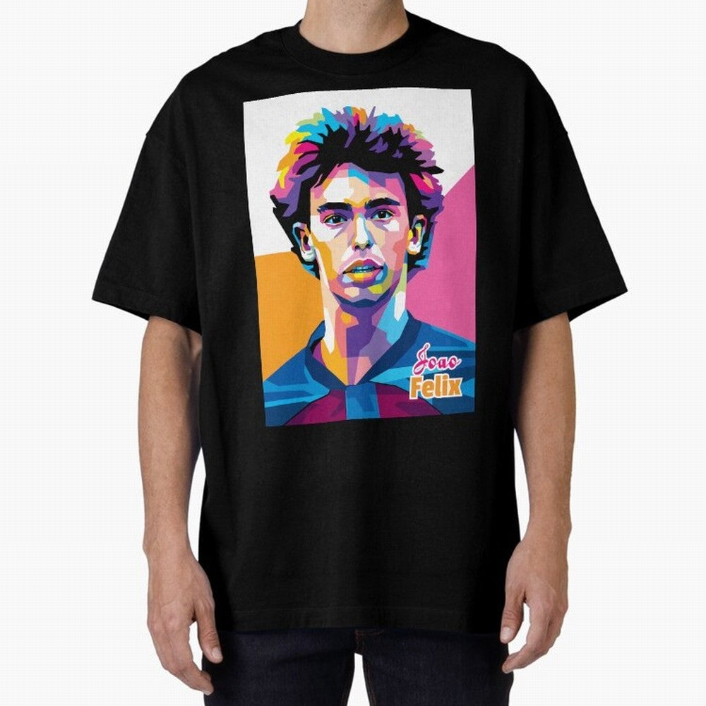 Joao Felix in WPAP Style Oversized T-Shirt Experience the Global Stage of FIFA World Cup 2026 for Fans of Mbappe and Neymar and Argentina, France and Brazil, Bringing Football History, Final Match Energy, Crowd Noise and Once in a Lifetime Moments;