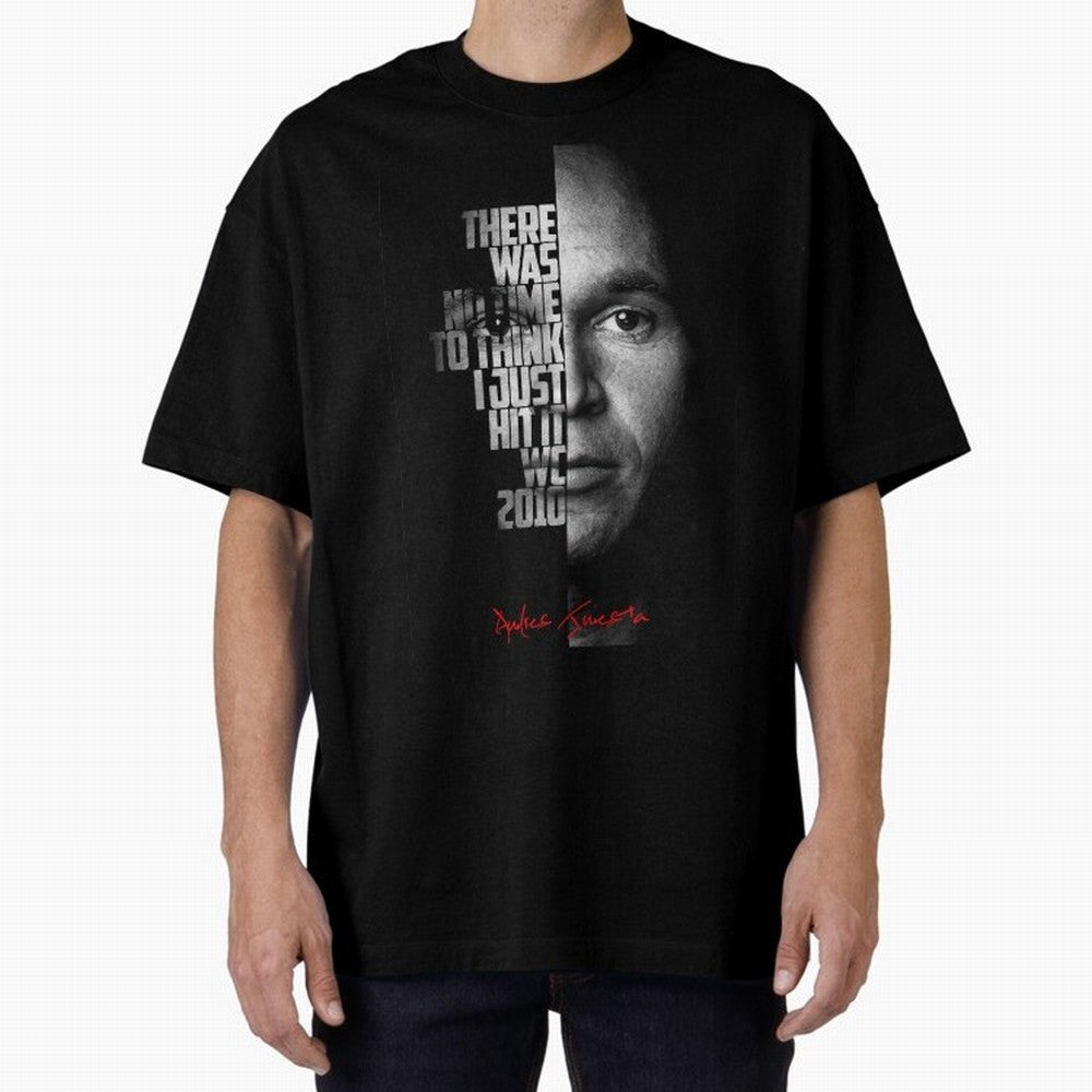 Black and white Andres Iniesta Quote. Classic T-Shirt Make Every Kick Count in Global Football Passion for FIFA World Cup 2026 Group Stage, Celebrating CR7, England, France and Netherlands, Global Supporter Spirit, Legendary Goals, National Colors