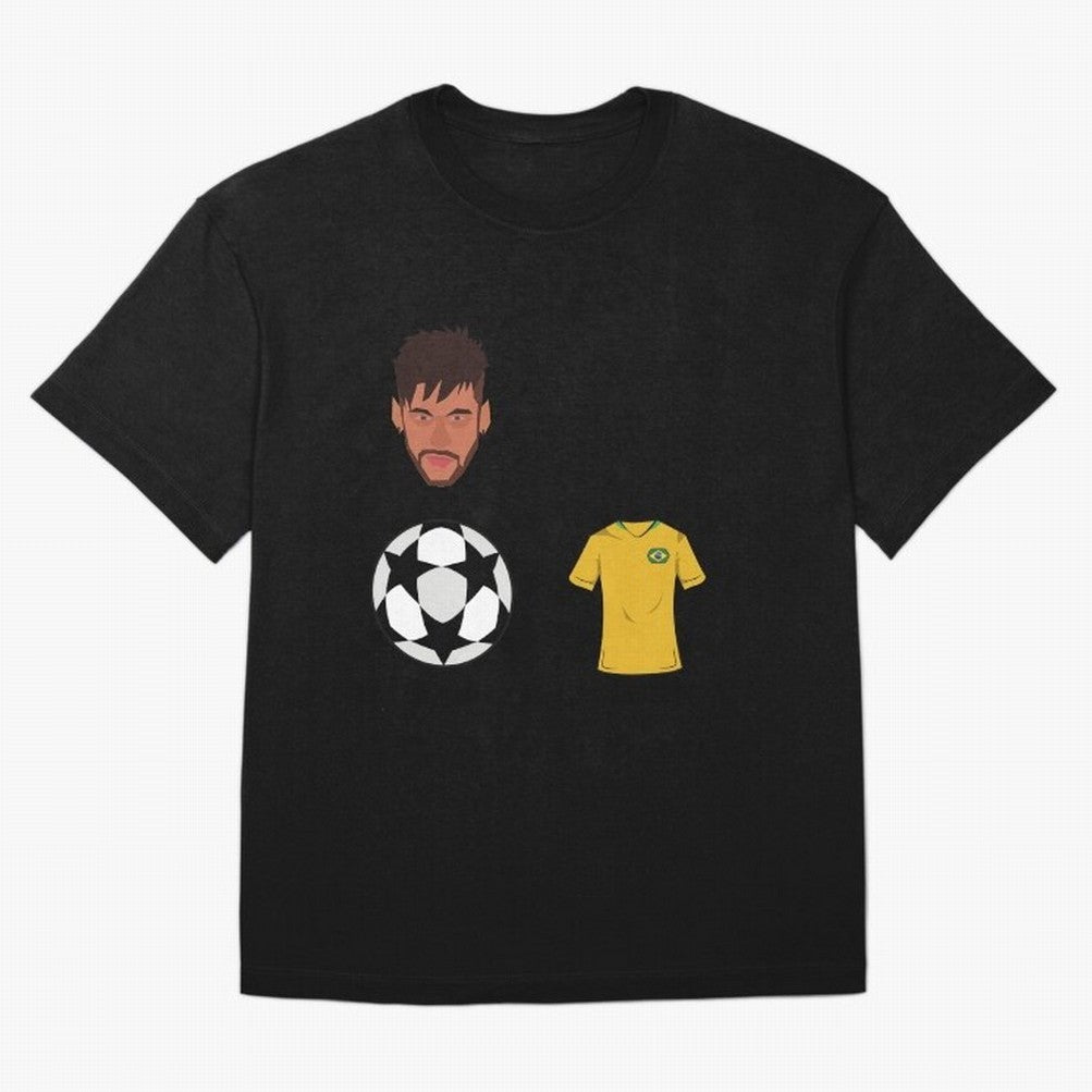Neymar JR 10 - PSG X Brazil Oversized T-Shirt Honor Football Greatness during Global Football Passion for FIFA World Cup 2026, Inspired by Messi, Neymar and Mbappe, Argentina and Brazil, Championship Spirit, Famous Goals, Roaring Crowds and
