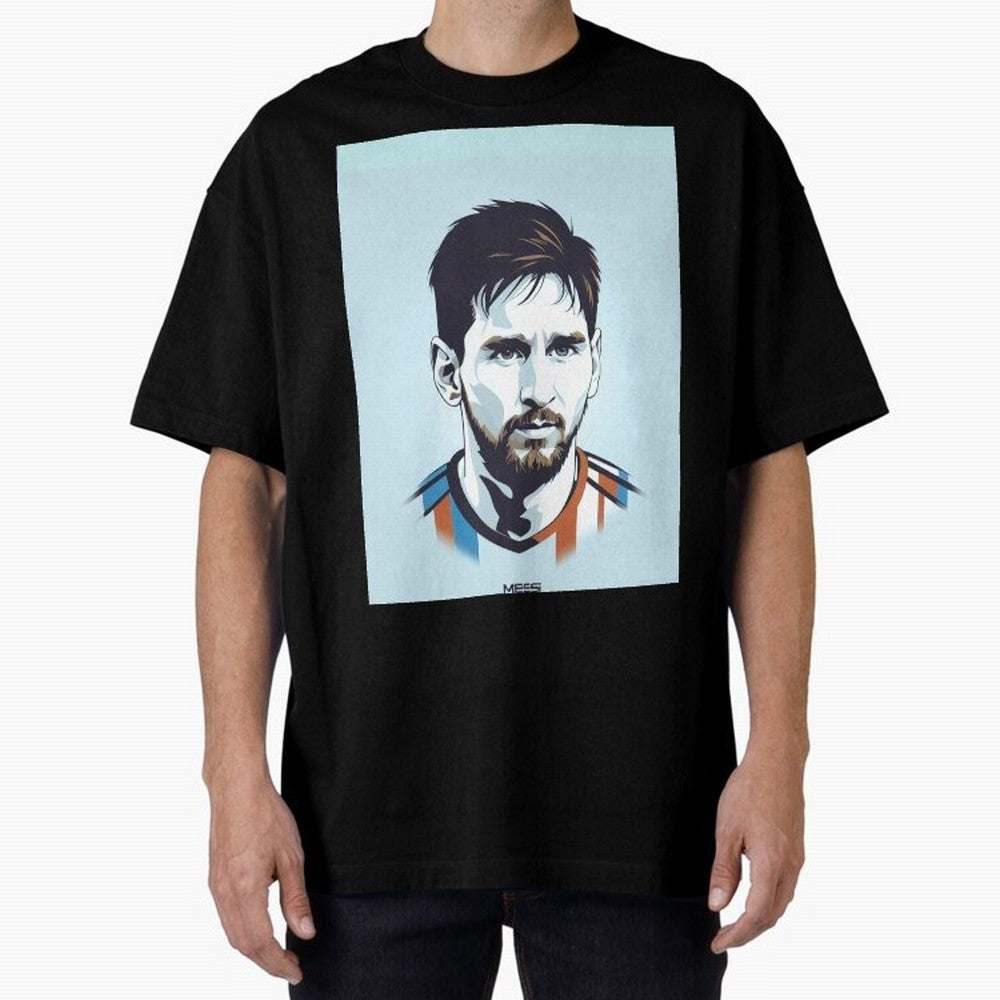 Messi Pop Art Portrait Graphic T-Shirt Keep the Match Day Mood of Match Day Hype around FIFA World Cup 2026 USA Canada Mexico, Neymar, Argentina and Brazil, Classic Soccer Heritage, Championship Pressure, Fan Loyalty and International Pride; Built